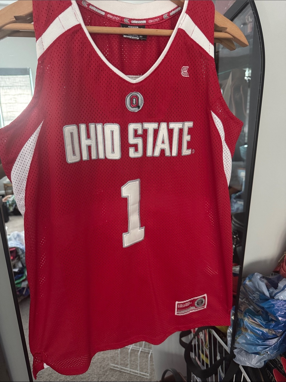 Champion Ohio State Red and White Basketball Jersey #1
